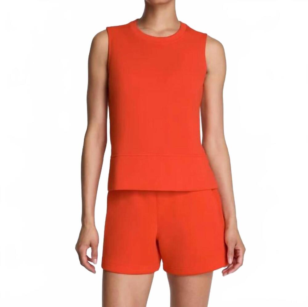 NEW SPANX crewneck sleeveless tank top in sunset coral
